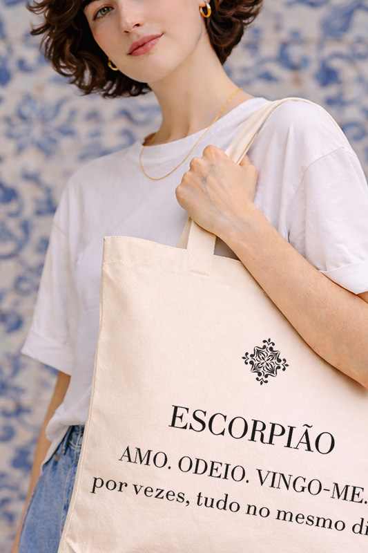 Tote bag signo escorpião